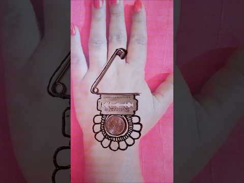 Easy simple mehndi design using safety📍 #mehandi #youtubeshorts #trending #shorts #viralvideo