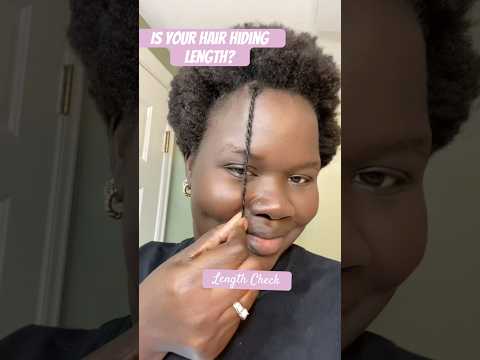 Length Check: Is your Hair hiding length? 4C Shrinkage is Real #shortvideo #shorts  #naturalhair