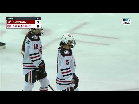 Wisconsin Women's Hockey || Highlights at St. Cloud State (11/1/2024)