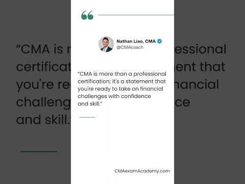 CMA is more than a professional certification; it's a statement that you're ready to take on...