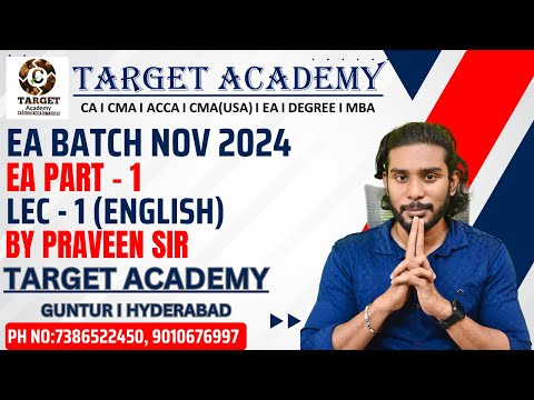 EA PART-1 LECTURE-1 DEMO CLASS IN ENGLISH BY PRAVEEN SIR #ea #enrolledagents #usa #tax #returns