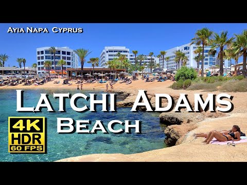 Latchi Adams Beach , Ayia Napa Cyprus , next to Nissi Beach 💖 4K HDR Dolby Atmos 👀 walking tour