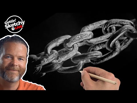 Live Drawing Exercise - Drawing Chains with Charcoal