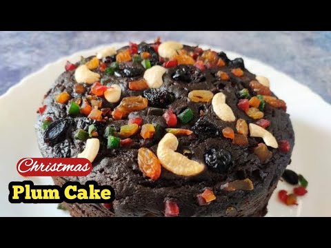 Soft and Moist Eggless Christmas Special plum cake || Eggless Plum Cake Recipe without oven