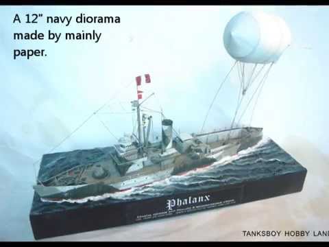 Scratch build a coastal defense ship & a reconnaissance balloon. 纸製海防艦&海軍航空偵察飛船模型.