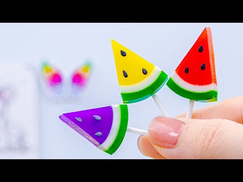 Fresh Miniature Watermelon Jelly Decorating | Wonderful Miniature Watermelon Dessert by Lotus Cakes