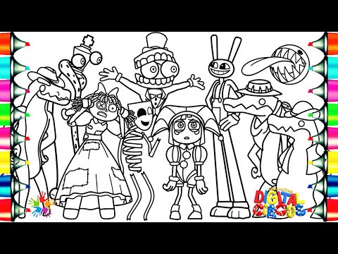 The Amazing Digital Circus Episode 2 Coloring Pages / Coloring New Characters from Digital Circus