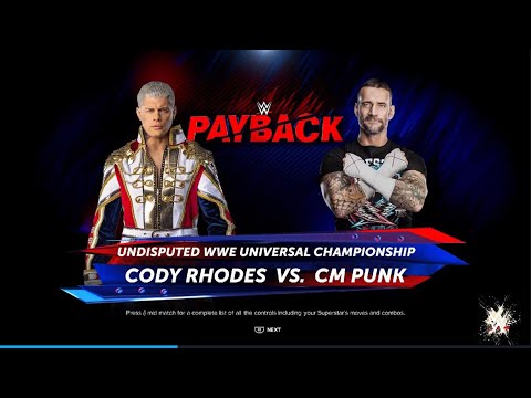 WWE 2K24 CODY RHODES VS. CM PUNK FOR THE WWE CHAMPIONSHIP BELT!