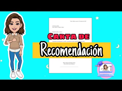 ✅ La Carta de Recomendación  | TUTORIAL rápido y fácil.