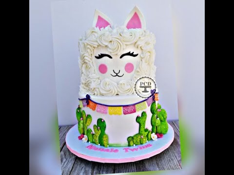 Fiesta Llama Theme Cake - Designed and Created by Pepsy Garcia