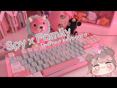 Spy x Family themed keyboard keycaps - aesthetic cozy comfy typing lofi [ASMR] no talking