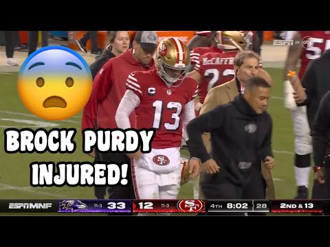 Brock Purdy INJURY Vs Ravens 😰 Ravens Vs 49ers 2023 highlights