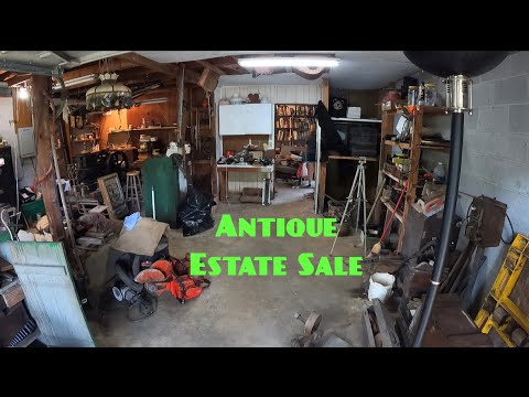 Shopping for Antiques & Vintage Junk to Resell Estate Sale Picking VideoTools Primitives