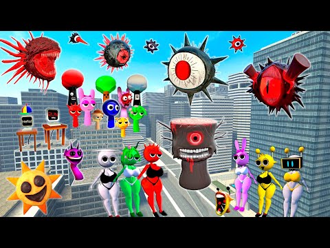 🏣 SPARTAN KICKING EVOLUTION OF MR SUN & MR TREE MISS SPRUNKI INCREDIBOX PHASES BIG CITY in Gmod !