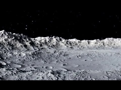 Orbiting the moon, fantastic satellite images. Full HD