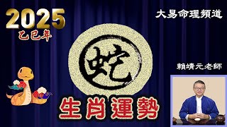 2025年 蛇 生肖運勢｜2025 生肖「蛇」 完整版｜2025年 运势 蛇｜乙巳年運勢  蛇 2025｜2025年运途  蛇｜ 蛇 生肖运程 2025｜大易命理頻道｜賴靖元 老師｜CC 字幕