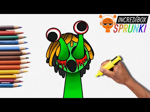 How to Draw Horror Vineria (Green) - INCREDIBOX SPRUNKI | Easy Step-by-Step Tutorial