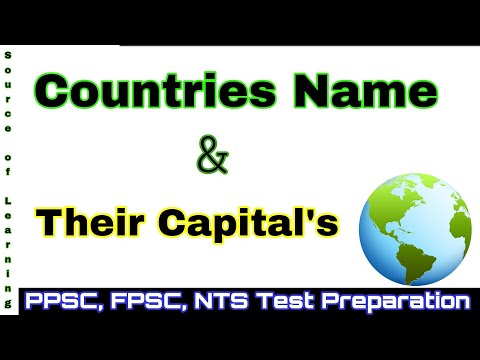 Countries and their Capitals | Name of Countries and Capitals | World Map | General Knowledge