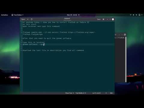 Install FLATPAK on Fedora33