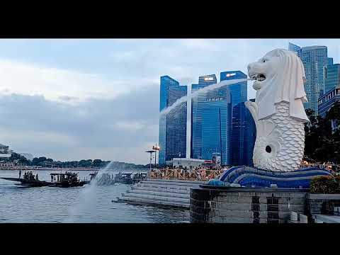 Singapore Marina Bay at Night 2022 Part2 with  highlights of SG Merlion and NDP highlights