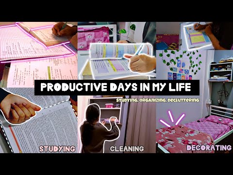 Getting my life together vlog 🌷| Productive days in my life | studying , decluttering , organizing |