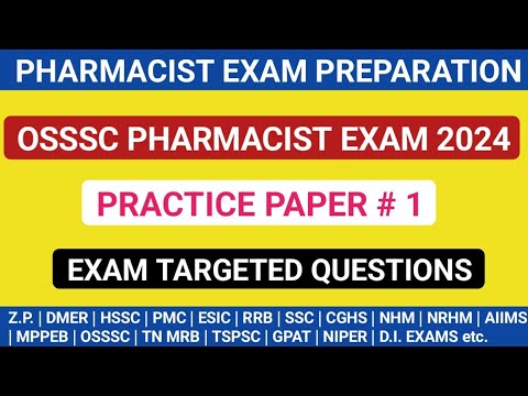 Pharmacist exam preparation | OSSSC pharmacist exam questions