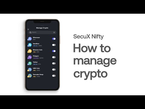 SecuX Nifty - How to Manage Crypto