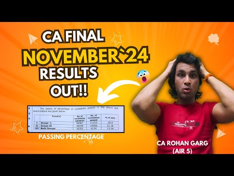 CA Final Results November 24 is OUT |CA Rohan Garg AIR5|