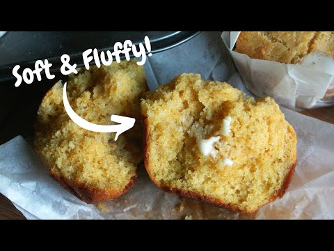 Cornmeal Muffins recipe ~ fluffy & buttery