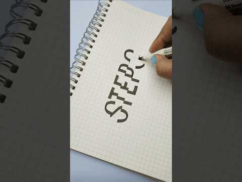 Steps calligraphy idea, #satisfying #calligraphy #ytshorts