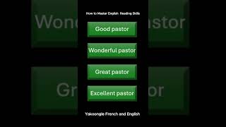 How to Master English  Reading Skills#goodpastor #shorts  #readingskills