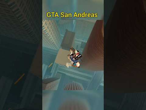 LANDING WITH POLICE BIKE GTA SAN ANDREAS #gtasanandreas #shorts