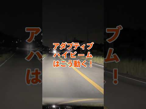 アダプティブハイビームはこう動く！と言うのを紹介するだけの動画 #Shorts