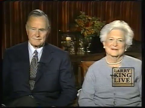 President George Bush and Barbara Bush on Larry King 6-9-2004 Full Hour