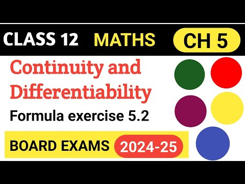 class 12 maths exercise 5.2 important formula @MATHSSIR2023