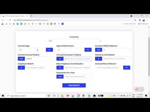Free 401K Saving Calculator