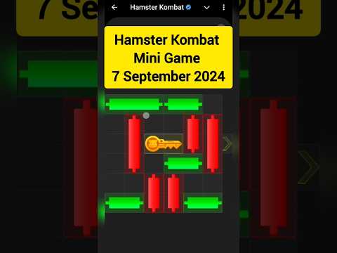 Hamster Kombat Mini Game 7 September 2024 #hamsterkombat #minigame