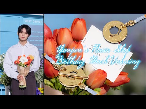 The Kreative Insight:YEONJUN'S FLOWER SHOP BIRTHDAY MERCH Unboxing #yeonjun #birthdaymerch #unboxing