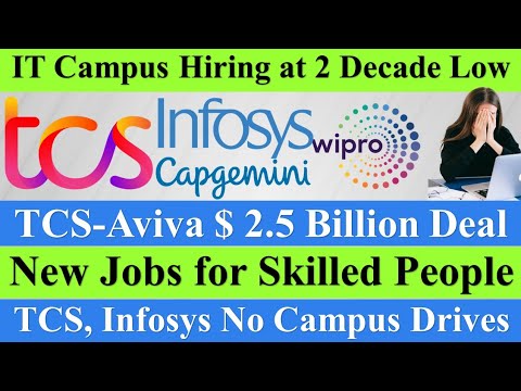 Good News! TCS Aviva $2.5 BILLION Deal Win? 2 Decade LOW Fresher Hiring? More Jobs in IT #tcs #wipro