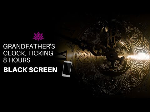 Grandfather Clock | Relaxing sound for Sleep, Study or Meditation | BLACK SCREEN | 8 Hours