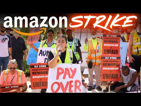 AMAZON STRIKE!! Workers PROTEST. Picket lines. Nationwide. LIVE.