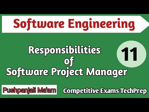 Lec - 3.1 Responsibility of Software Project Manager in Software Engineering in Hindi