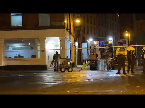 Bomb disposal team attend scene of explosion at homeless hostel in Dublin