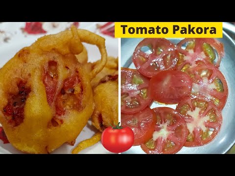 Tomato pakora/Chop recipe-Tomato bhajiya- #Ramadanrecipe8 - Instant tomato snack- Tomato fritters