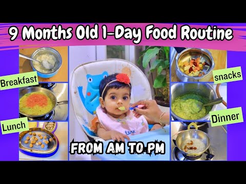 What my 9 months old eats in a Day ! Baby's Daily Meal Preparation! Combination Feed !