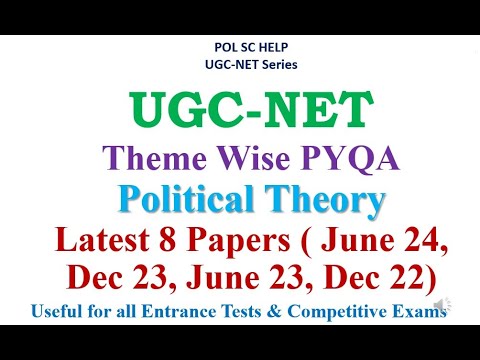 UGC-NET: Theme Wise Past  Year's Paper Analysis- Latest 8 papers - Political Theory