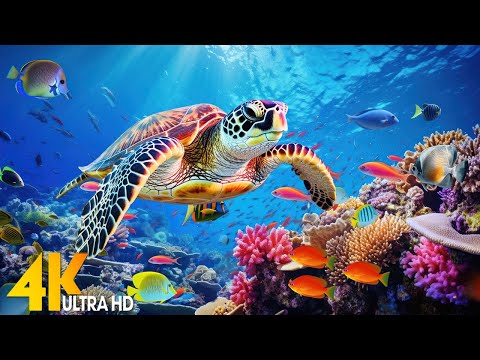 Ocean 4K - Sea Animals for Relaxation, Beautiful Coral Reef Fish in Aquarium(4K Video Ultra HD) #2