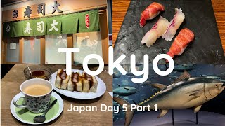 Toyosu Market: Sushi Dai (best omakase under $50?), Tuna Auction, Uogashi Yokocho || Japan Day 5-AM