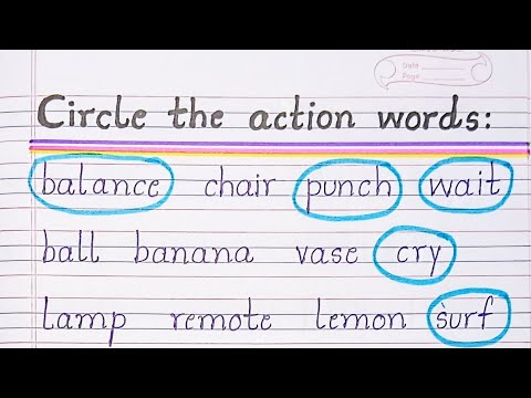 Circle the action words