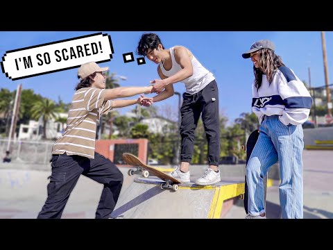 Teaching My Roommates How To Skateboard!